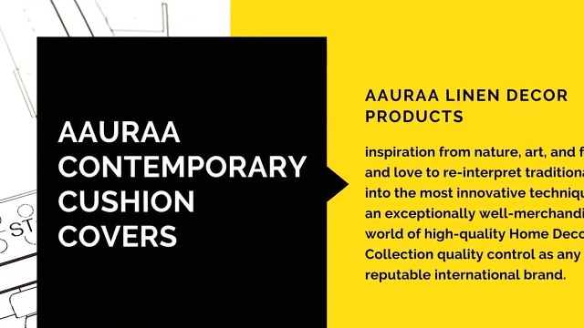 Aauraa Linen Decor Products India - Home Decor Linen Collection