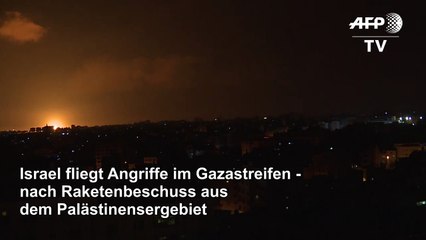 Download Video: Nach Raketenbeschuss: Israel fliegt Angriffe auf Gazastreifen