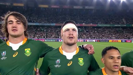 South Africa anthem before the Rugby World Cup Final