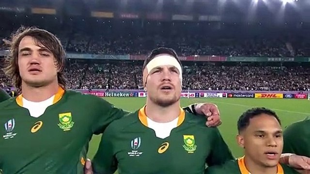 South Africa anthem before the Rugby World Cup Final