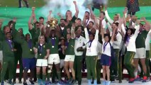 Siya Kolisi lifts the Webb Ellis Cup after South Africa win Rugby World Cup 2019!