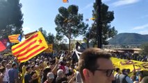 Independentistas piden 'Libertad presos políticos' ante la cárcel de Lledoners (Barcelona)