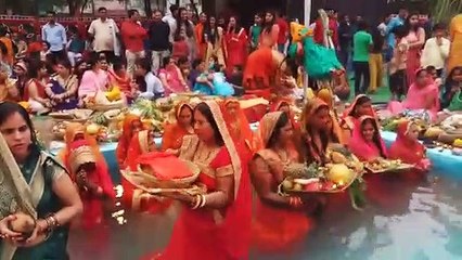 शनिवार को इंदौर में छठ पूजन का आयोजन