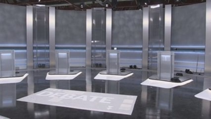 Imágenes del plató del debate del lunes 4 de noviembre