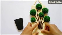 DIY wall decoration by using ice cream sticks and cloth || आइसक्रीम स्टिक और कपड़े का उपयोग करके DIY दीवार की सजावट || Spot tube