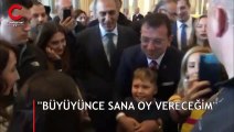 İmamoğlu'ndan büyüyünce sana oy vereceğim diyen çocuğa: ''Bir bakarsın ben sana oy veririm''