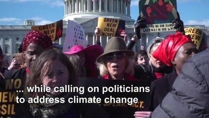 Jane Fonda arrested in US climate protest