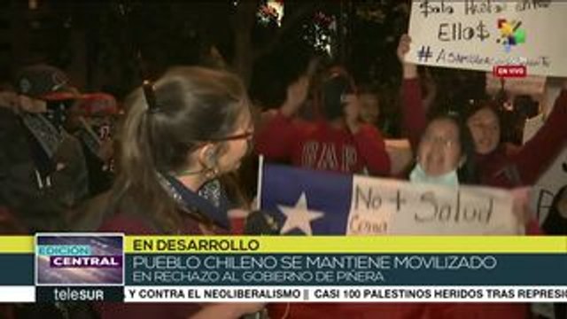 Persisten protestas en Chile en rechazo a políticas neoliberales