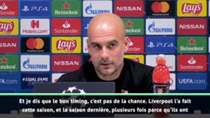 Groupe C - Guardiola : "Mon fils et ma fille disent que Liverpool est chanceux"