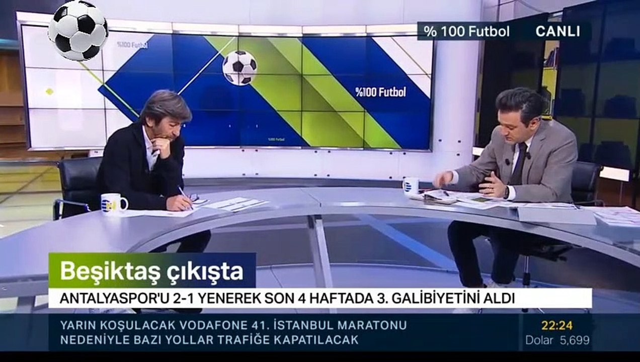 2 Kasım  2019 %100 Futbol (Rıdvan DİLMEN) Antalyaspor vs Beşiktaş 1-2