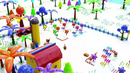 الطفل يمسك بقرة فيلم كرتون للاطفال  Play with Wild Animals