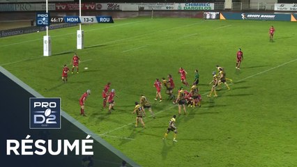 PRO D2 - Résumé Mont-de-Marsan-Rouen: 37-10 - J09 - Saison 2019/2020