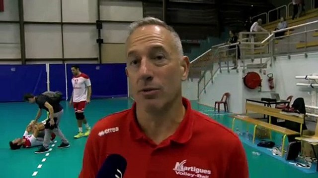 Christophe Charroux après la victoire de Martigues Volley face à Illac