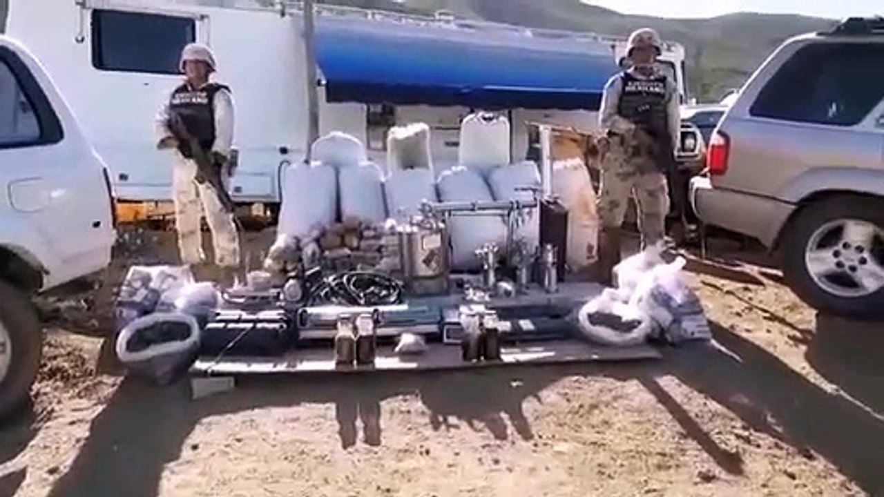 Decomisa Ejército laboratorio de droga y armamento