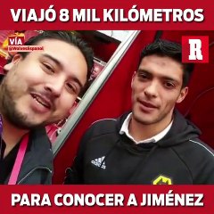 Fan viaja 8 mil kilómetros para conocer a Raúl Jiménez