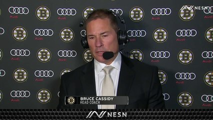 Bruins' Bruce Cassidy Praises Danton Heinen's Puck Winning Abilities