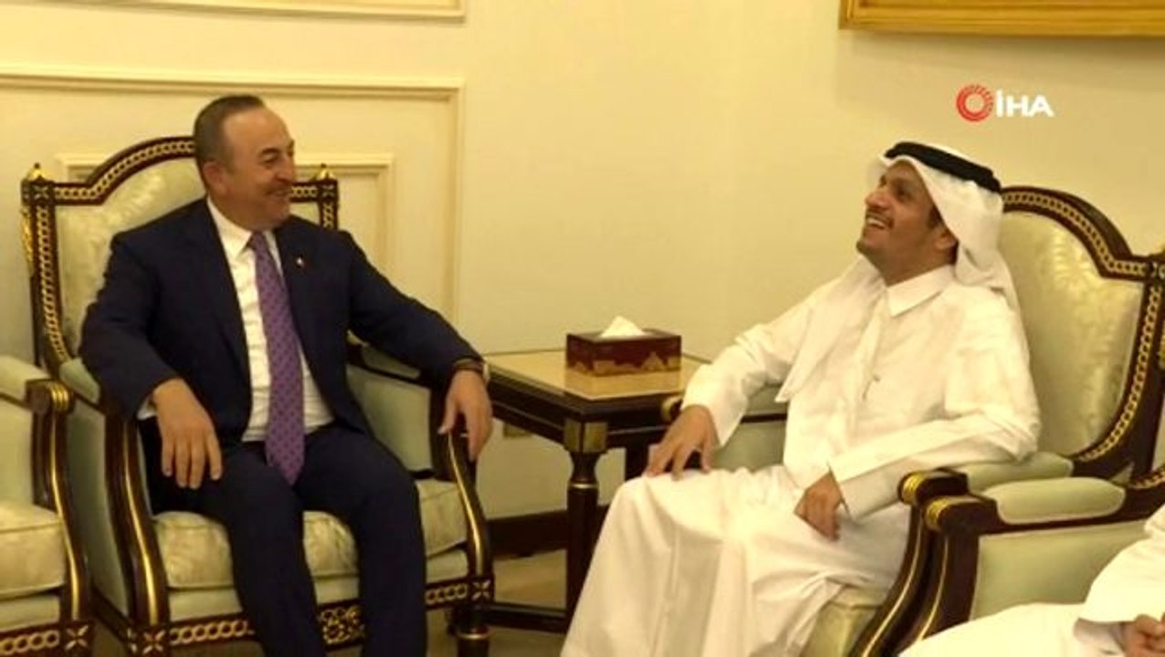Bakan Çavuşoğlu, Katar Dışişleri Bakanı Al Sani ile görüştü