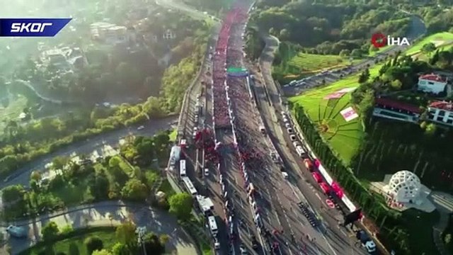 Vodafone 41. İstanbul Maratonu havadan görüntülendi