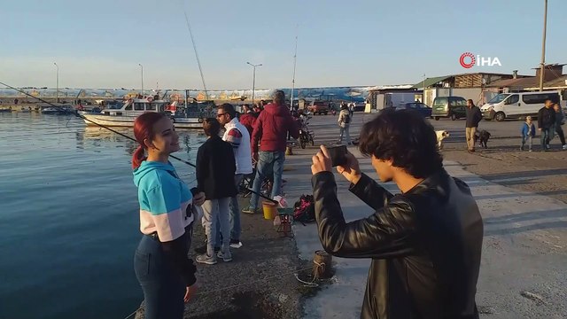 Akçakoca sahili olta balıkçılarının gözde mekanı halinde geldi