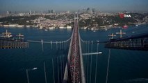 İstanbul Maratonu havadan böyle görüntülendi