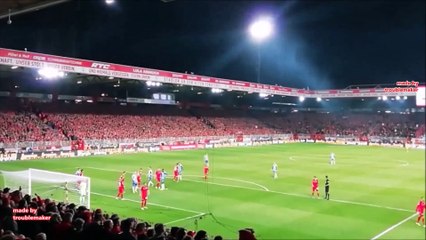 Union Berlin - Hertha BSC 1:0 mit Fauls in Zeitlupe, 11Meter und Pyroshow