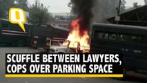 Lawyers, Cops Clash At Tis Hazari Court; Vehicles Set Ablaze Over Parking Space