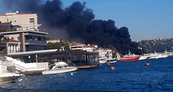 Son dakika: Bebek'te lüks yatta korkutan yangın! Dumanlar gökyüzünü kapladı
