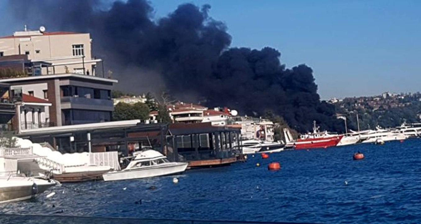 Son dakika: Bebek'te lüks yatta korkutan yangın! Dumanlar gökyüzünü kapladı
