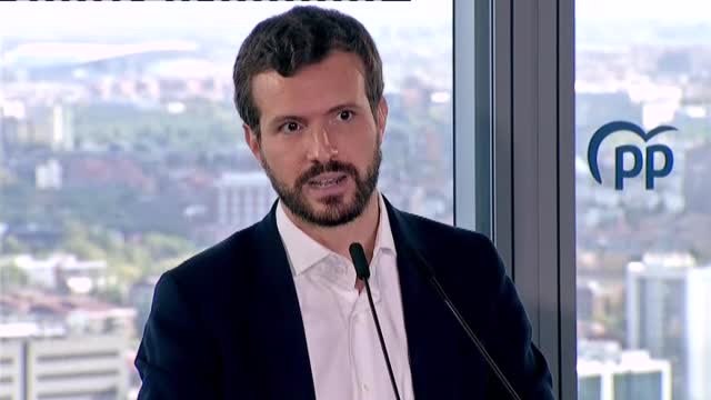 Casado hace responsable a Sánchez de la seguridad en la jornada electoral y de la visita del rey y la princesa de Asturias