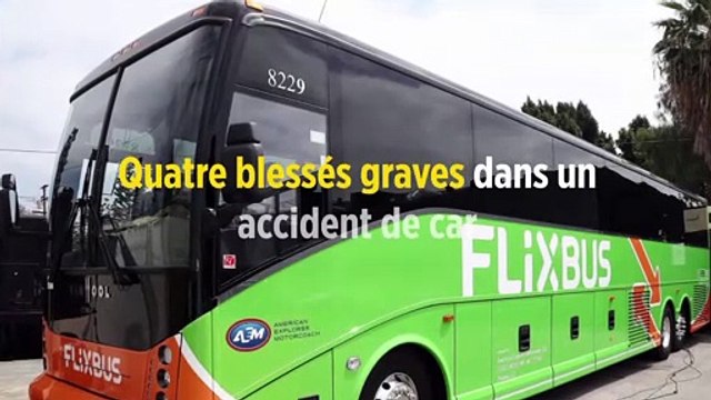 Quatre blessés graves dans un accident de car