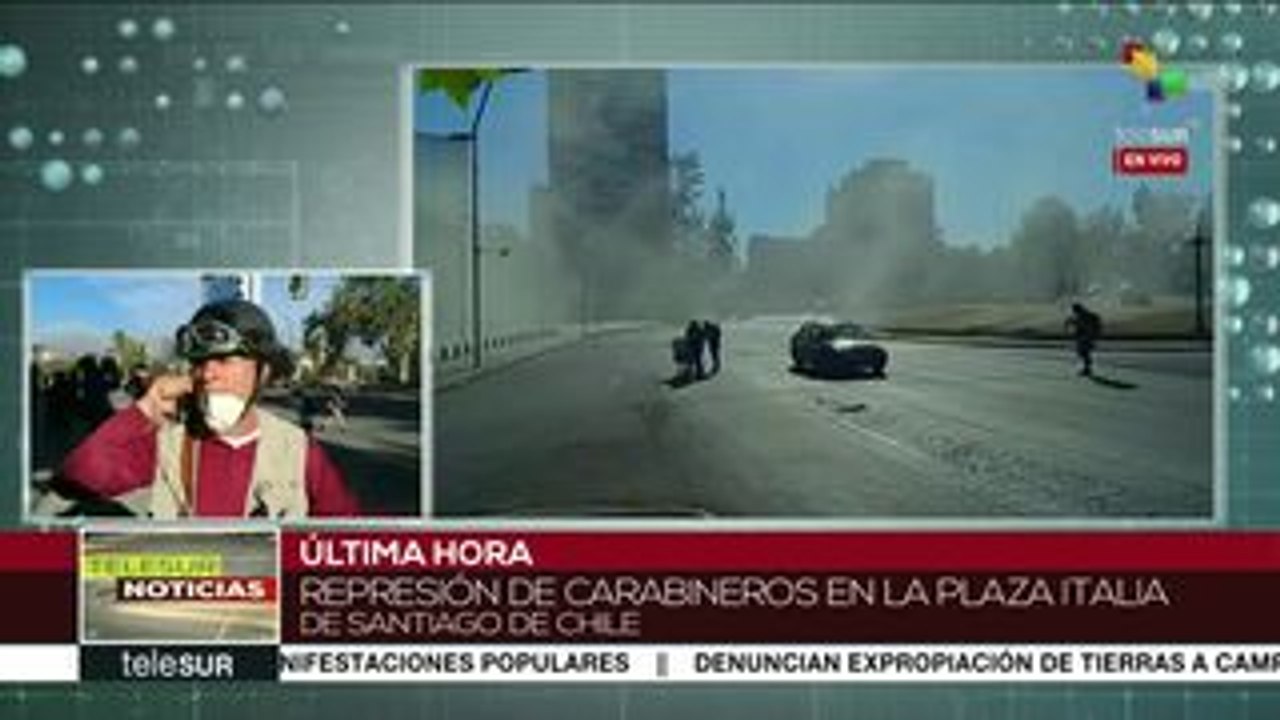 Pese a represión de Carabineros, ciudadanos chilenos se movilizan