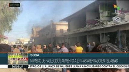 Siria: suman 19 fallecidos por atentado en Tel Abiad
