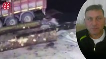 Üzerine kamyondan tomruk düşen şoför hayatını kaybetti