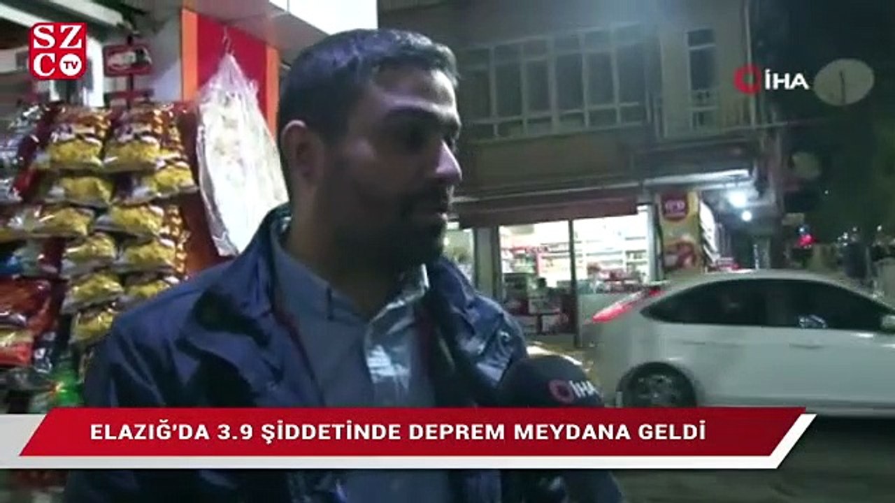 Elazığ'da 3.9 şiddetinde deprem