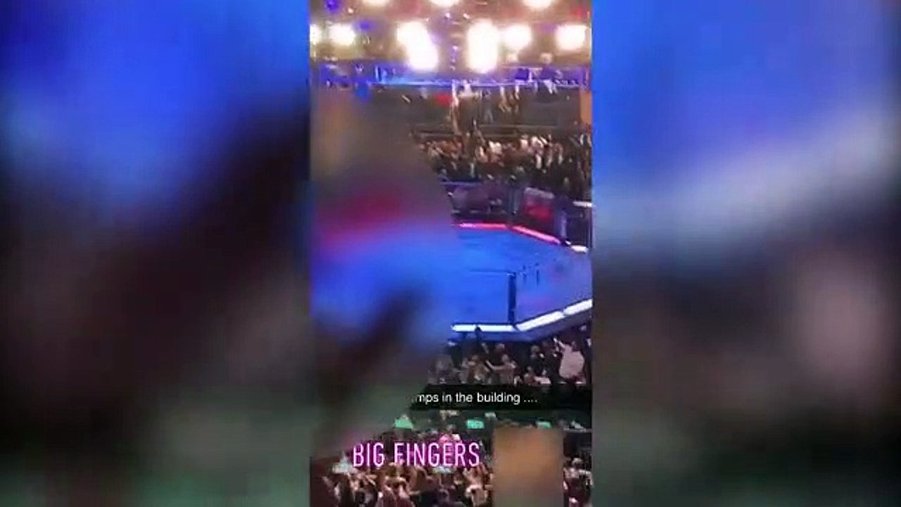 President Trump enters MSG with a chorus of boos from the crowd