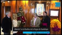 Alberto Fernández visitó la Basílica de la Virgen de Guadalupe en México