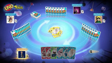 UNO gameplay with Exotic Toxic RABBIDS! (video from Youtube)