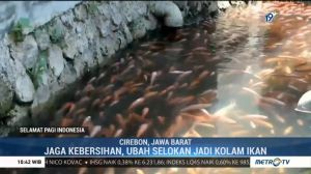 Pemdes Palir Sulap Selokan Jadi Kolam Ikan