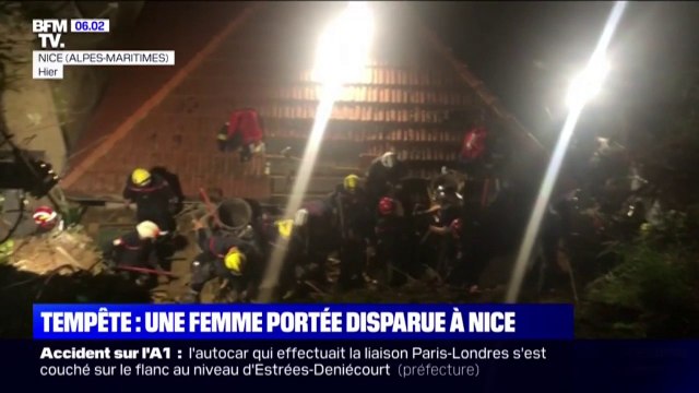 On a toujours de l'espoir, on va y arriver. À Nice, pompiers et riverains sont mobilisés après la disparition d'une retraitée dans un glissement de terrain
