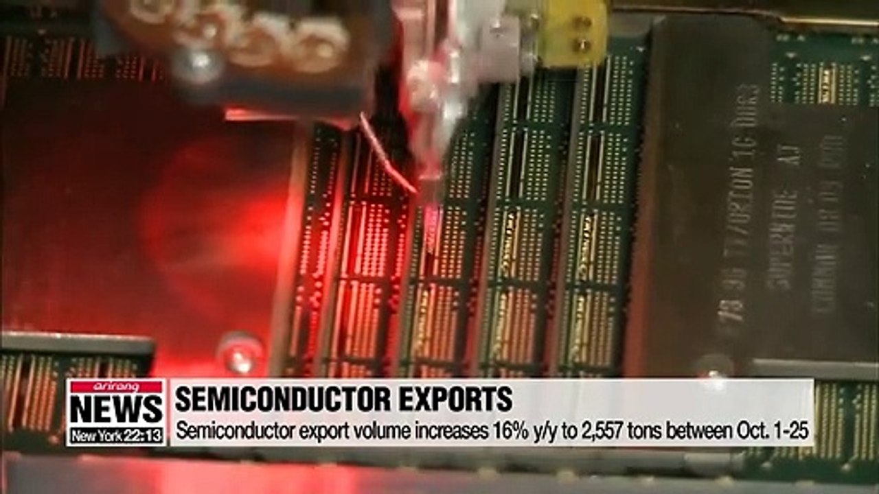 Semiconductor export volume and production increase in Korea