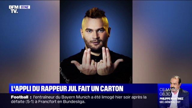 Ce que l'on trouve sur l'appli du rappeur Jul, sorti ce week-end et déjà un carton