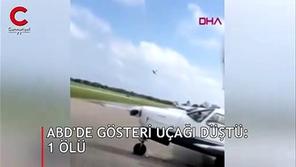 ABD' de gösteri uçağı düştü:1 ölü