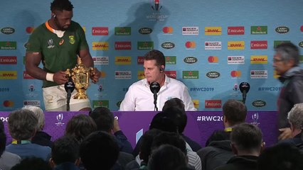 Erasmus & Kolisi speak after winning Rugby World Cup 2019