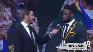 Siya Kolisi accepts World Rugby Team of the Year award for South Africa