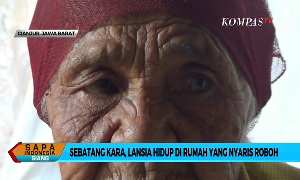 Sebatang Kara, Lansia Hidup di Rumah yang Nyaris Roboh