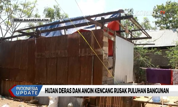 Hujan Deras dan Angin Kencang Rusak Puluhan Bangunan di Sidrap