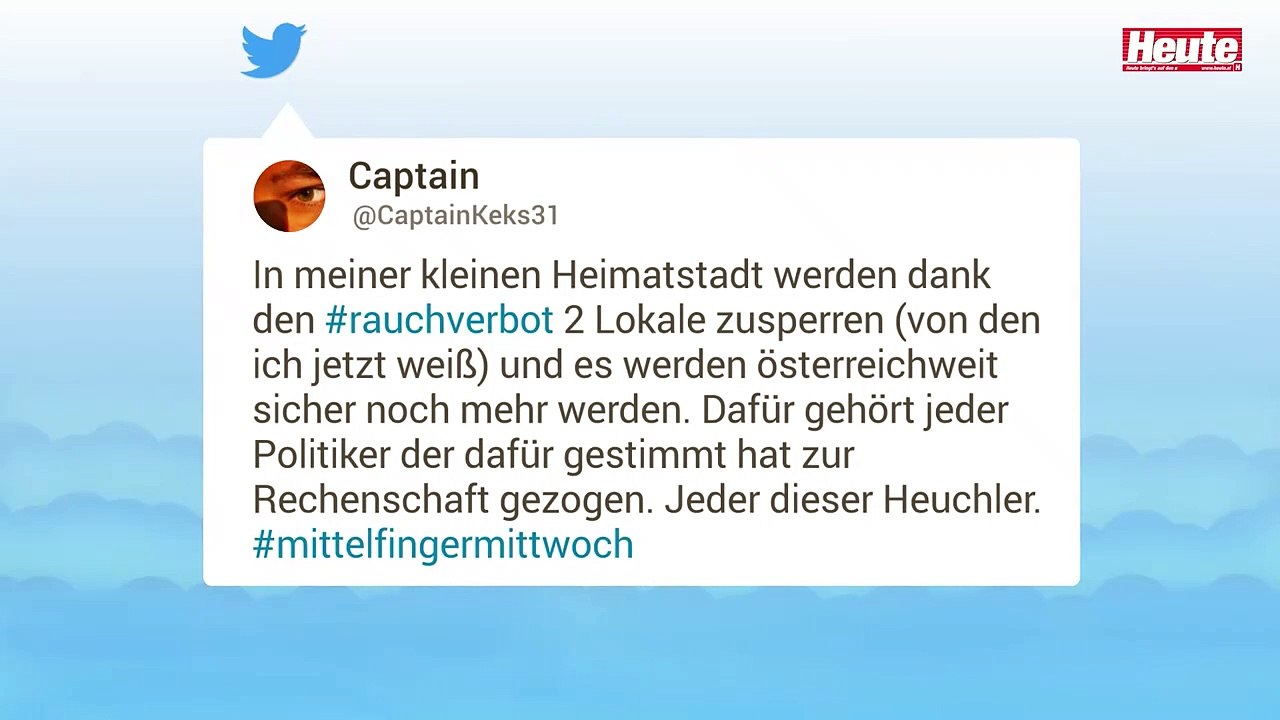 So reagieren Twitter-User auf das Rauchverbot