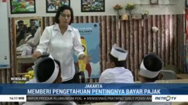 Sri Mulyani Sosialisasi Pajak pada Siswa SD