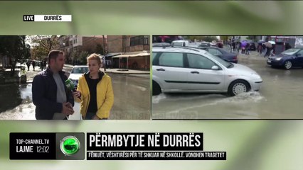 Download Video: Përmbytje në Durrës/ Fëmijët, vështirësi për të shkuar në shkollë. Vonohen tragetet