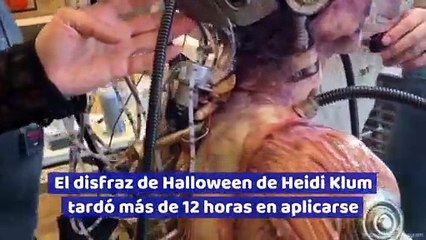 El disfraz de Halloween de Heidi Klum tardó más de 12 horas en aplicarse
